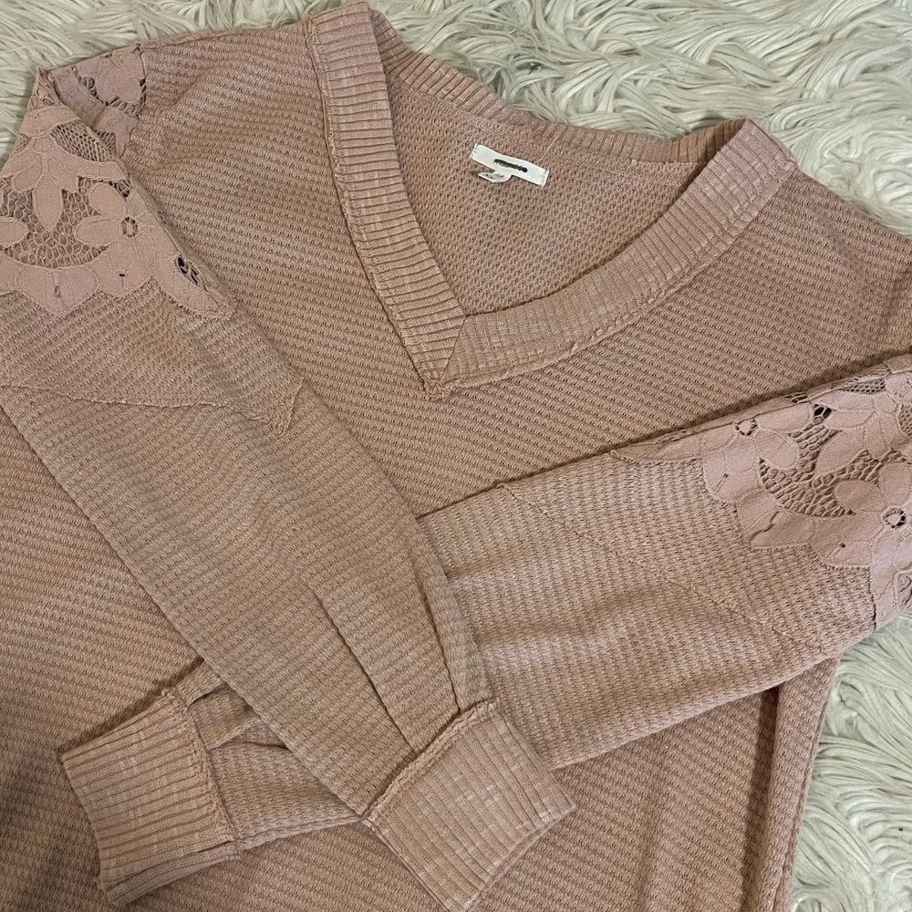 Maurices| Blush Top | Lace Detail